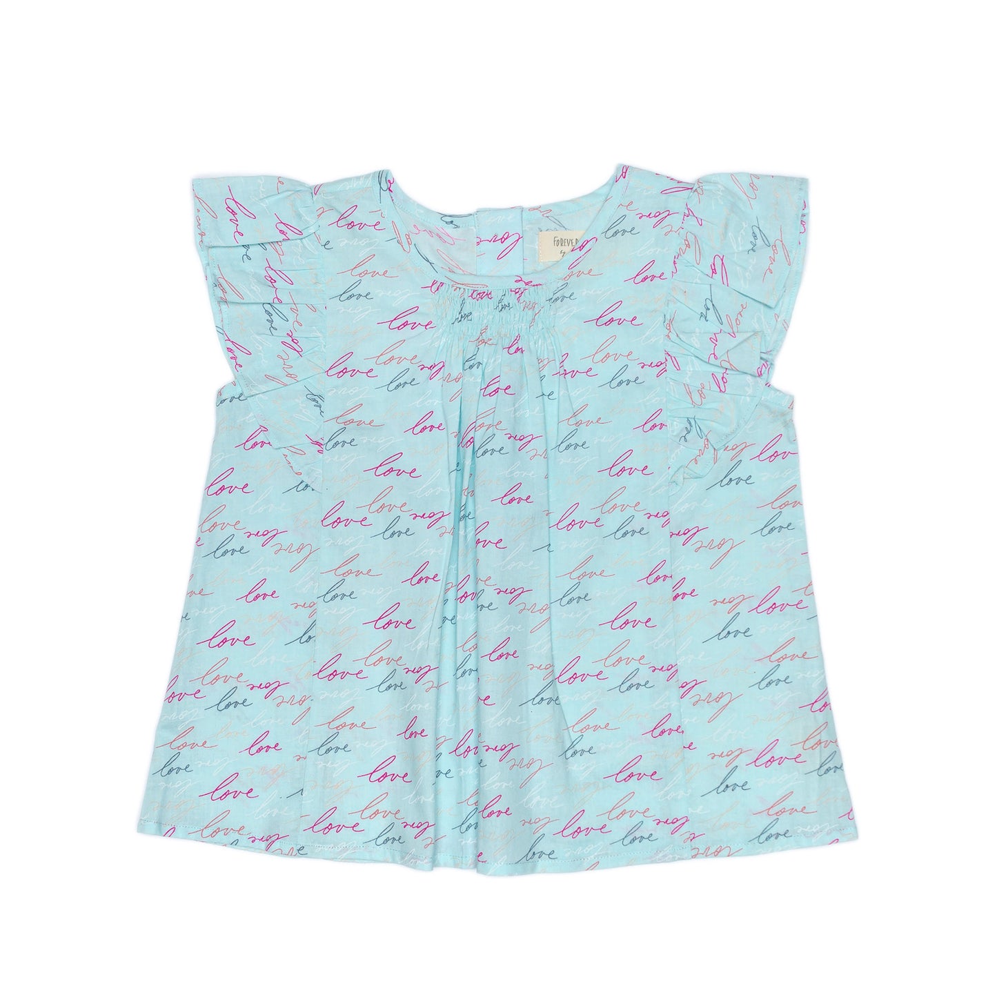 Kids Flutter Sleeves Crop Top