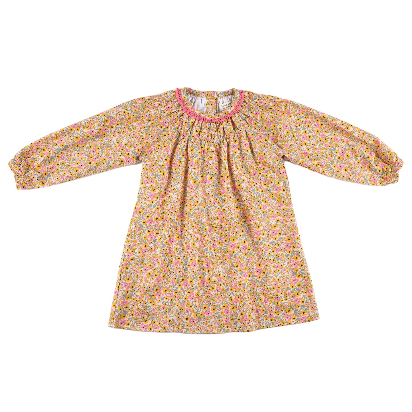 Kids Shirring Collar Dress