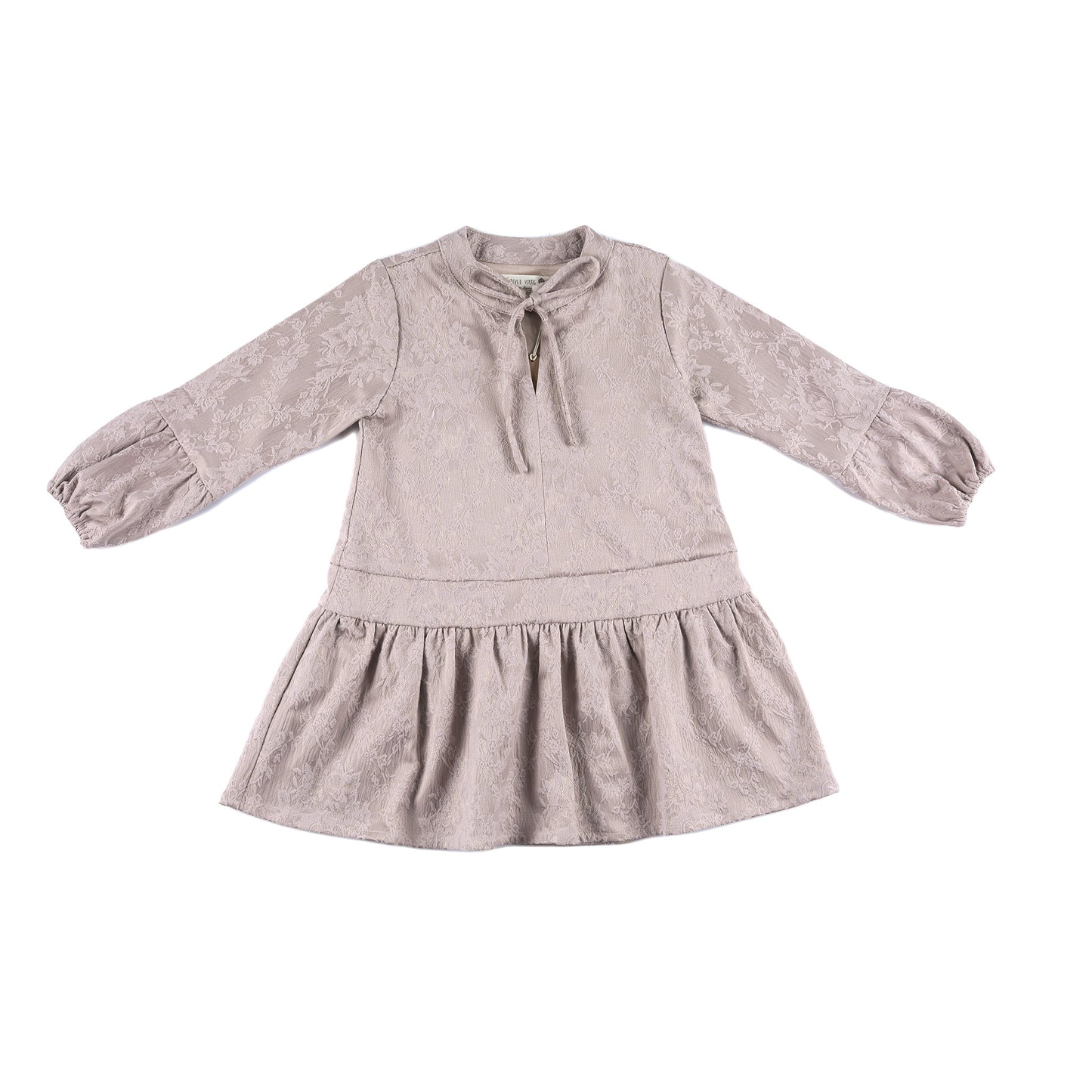 Kids Puff Sleeves Tiered Dress