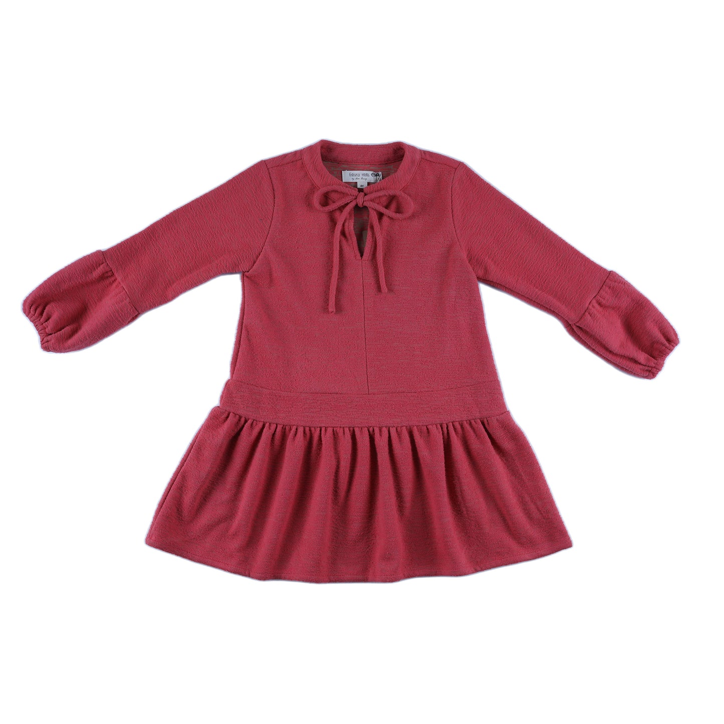 Kids Puff Sleeves Tiered Dress