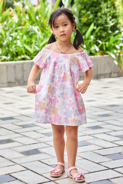 Kids Flutter Steeve Smocking  Dress