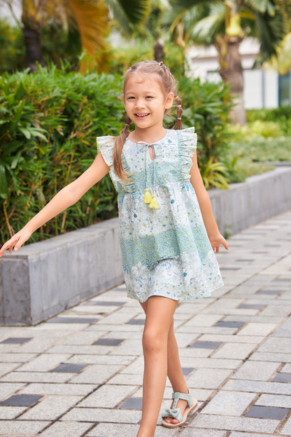 Kids Flutter Steeve with tassle  Dress