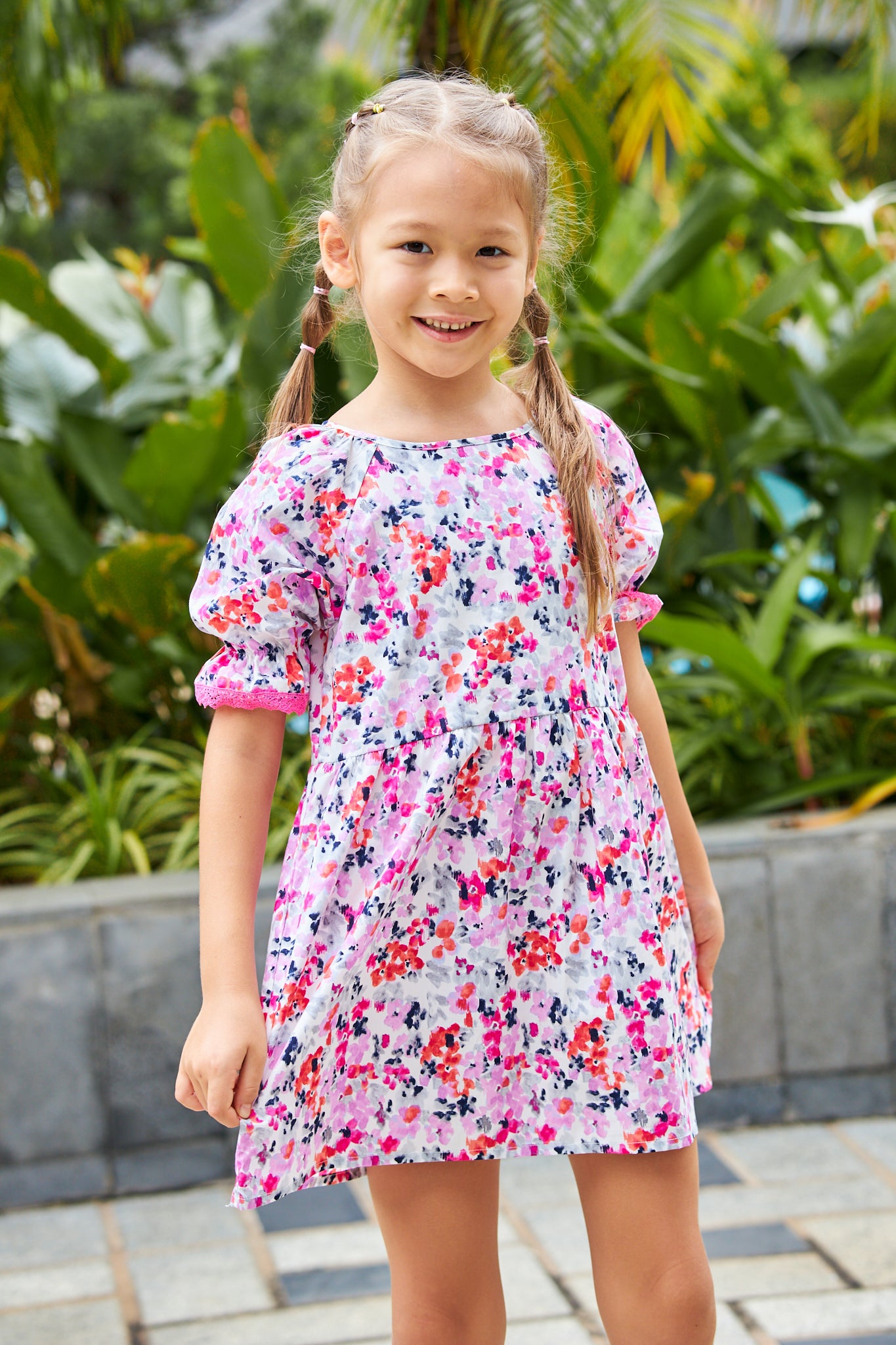 Kids Barbiedoll Tiered Puff Dress