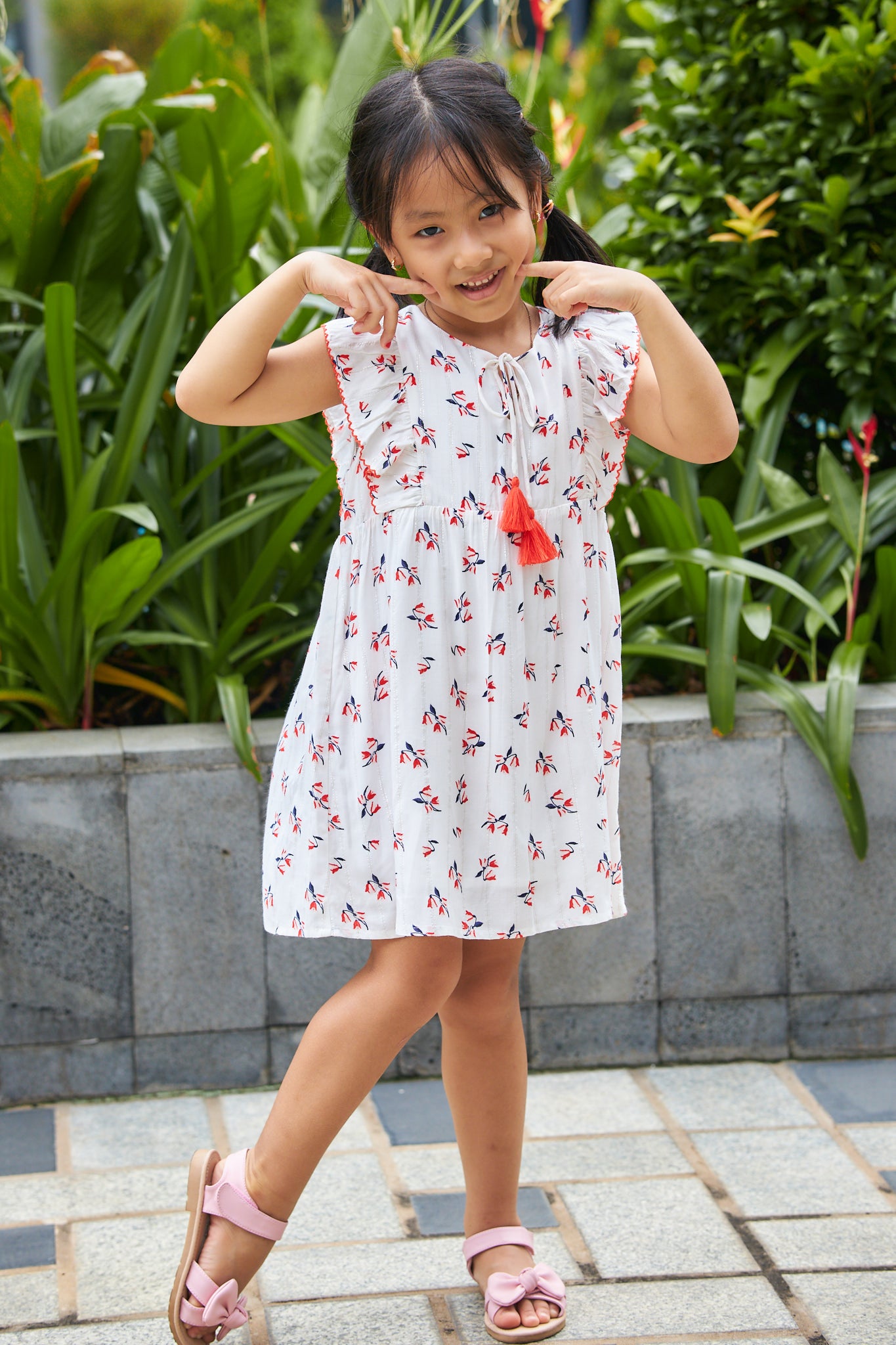 Kids Flutter Steeve with tassle  Dress