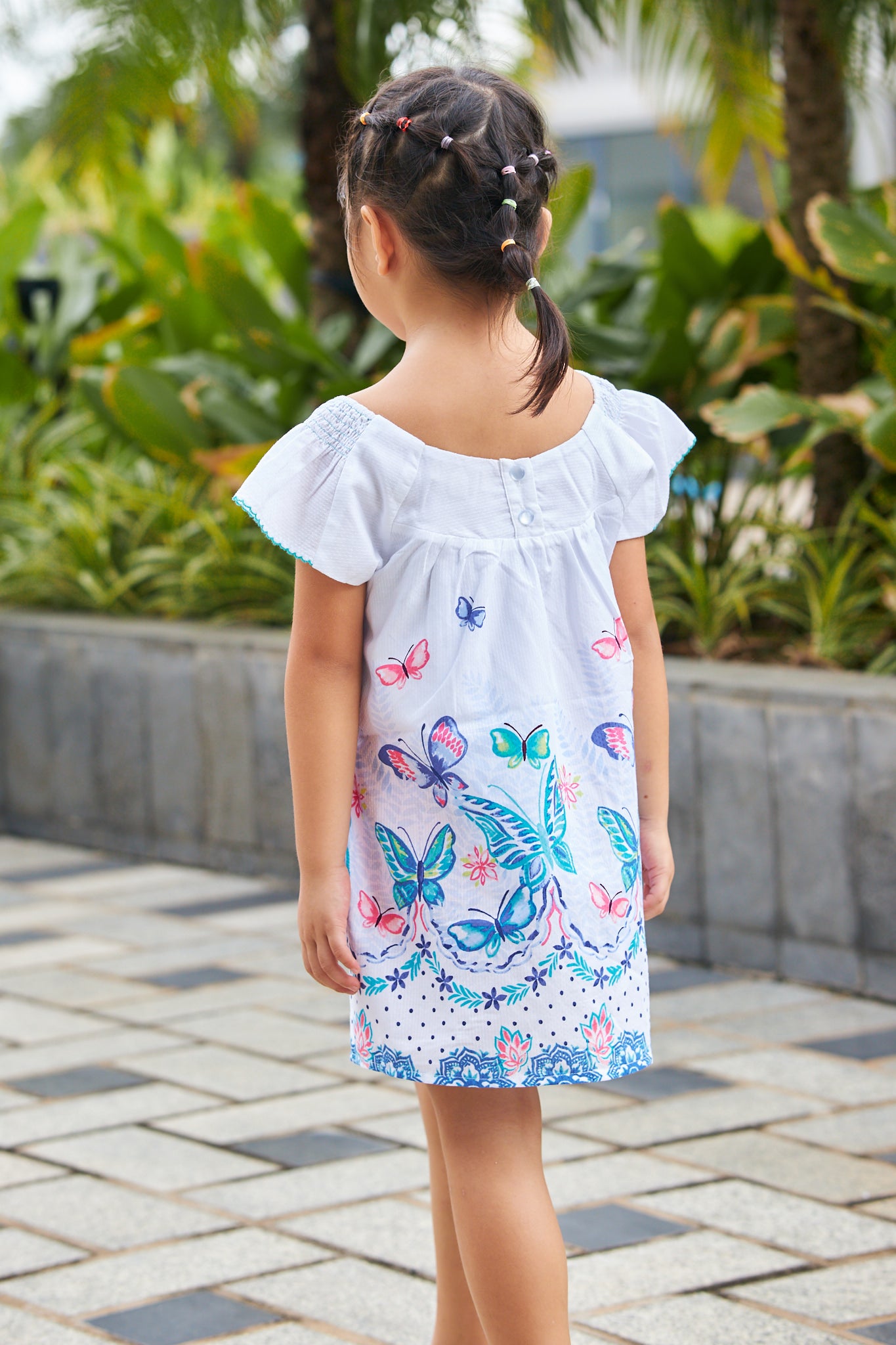 Kids Flutter Steeve Smocking  Dress