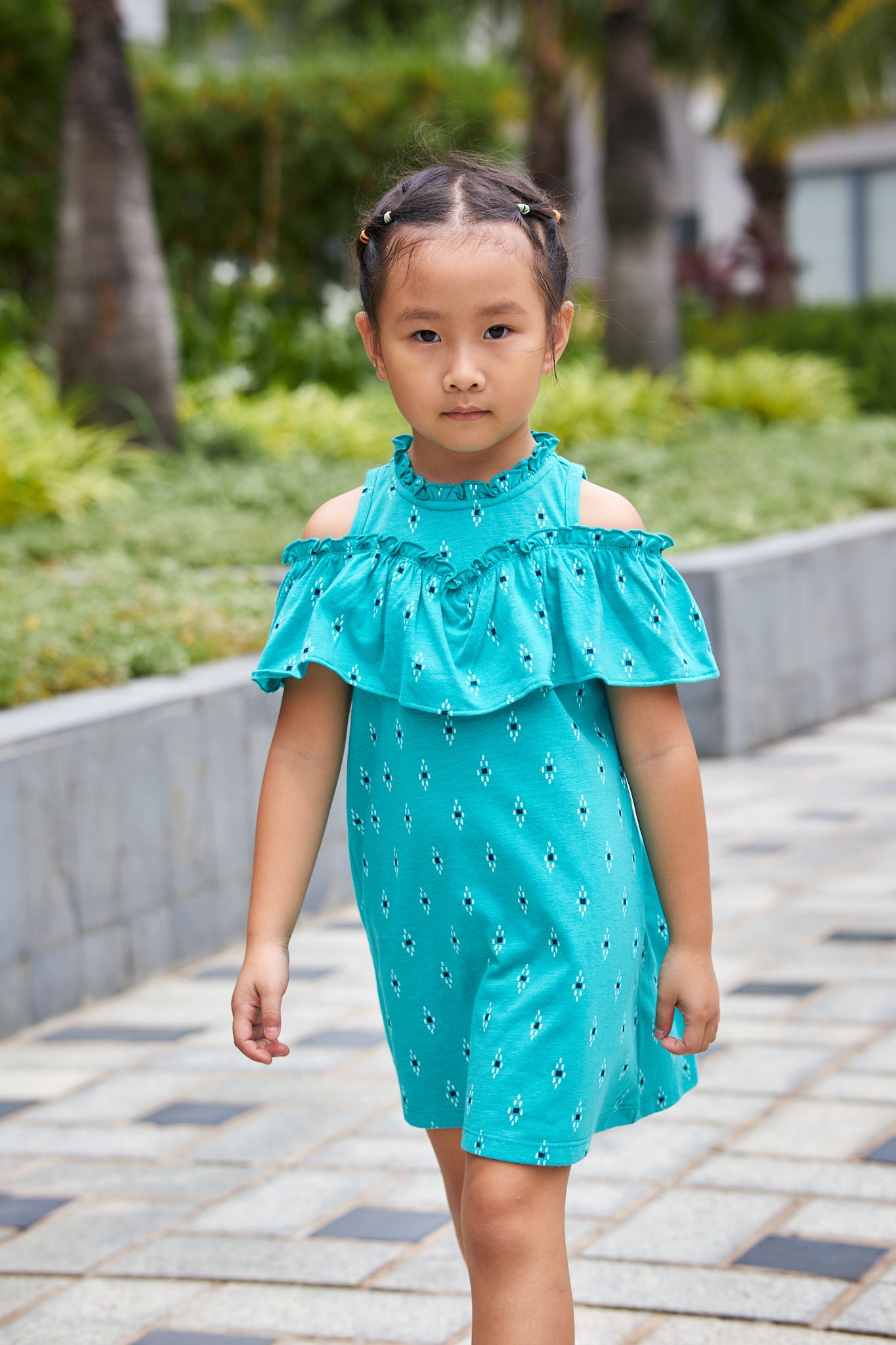 Kids Off Shoulder Dress