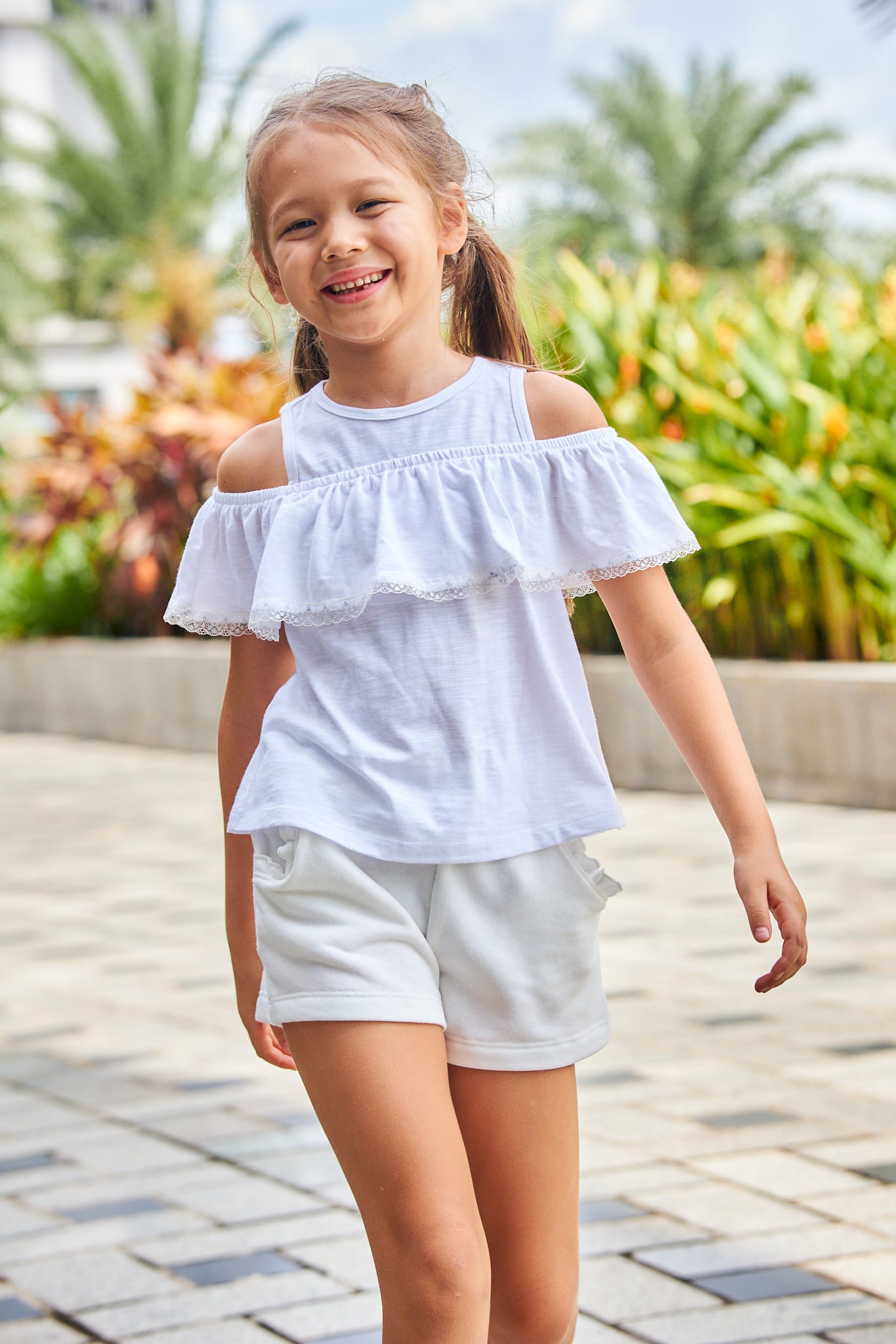 Kids Off Shoulder Top