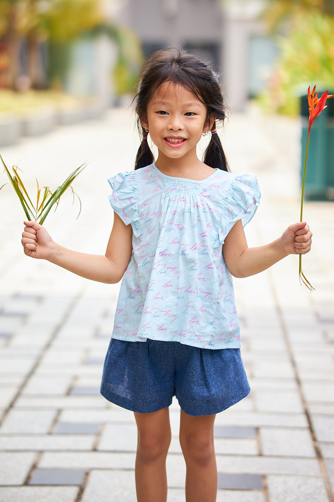 Kids Flutter Sleeves Crop Top