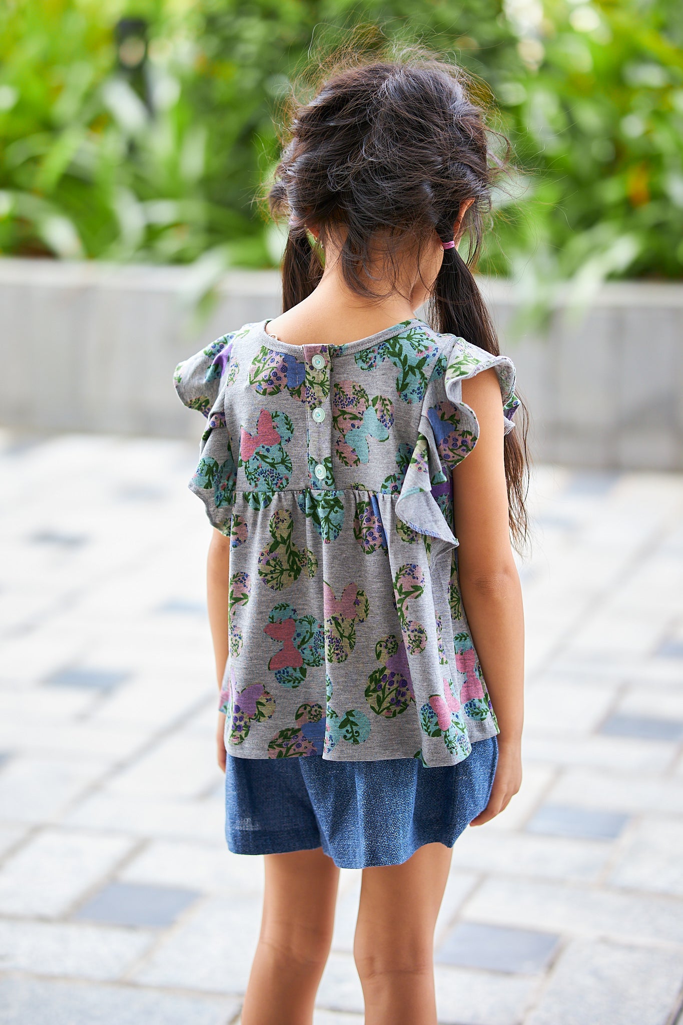 Kids Flutter Sleeves Crop Top