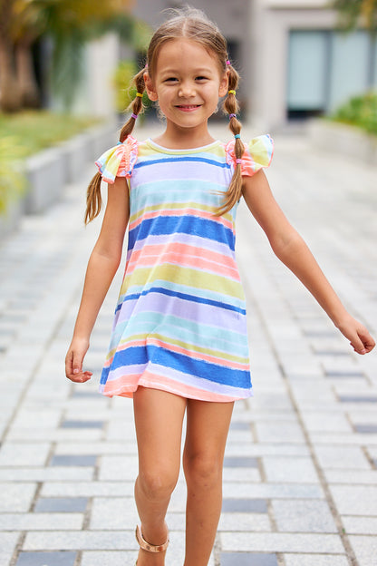 Kids Flutter Sleeves Dress