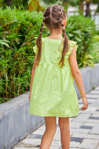 Kids Flutter Steeve with tassle  Dress