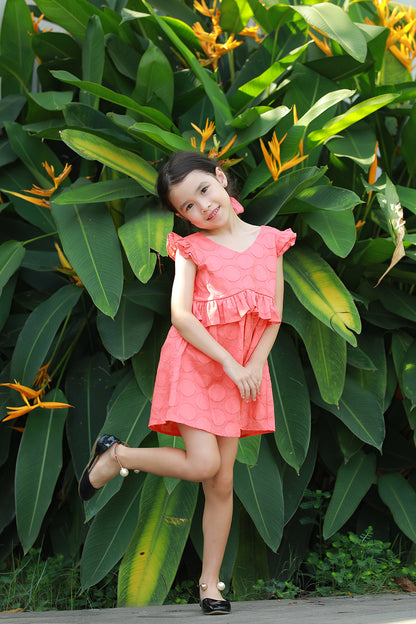 Kids Flutter Sleeves Dress