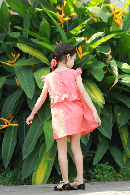 Kids Flutter Sleeves Dress