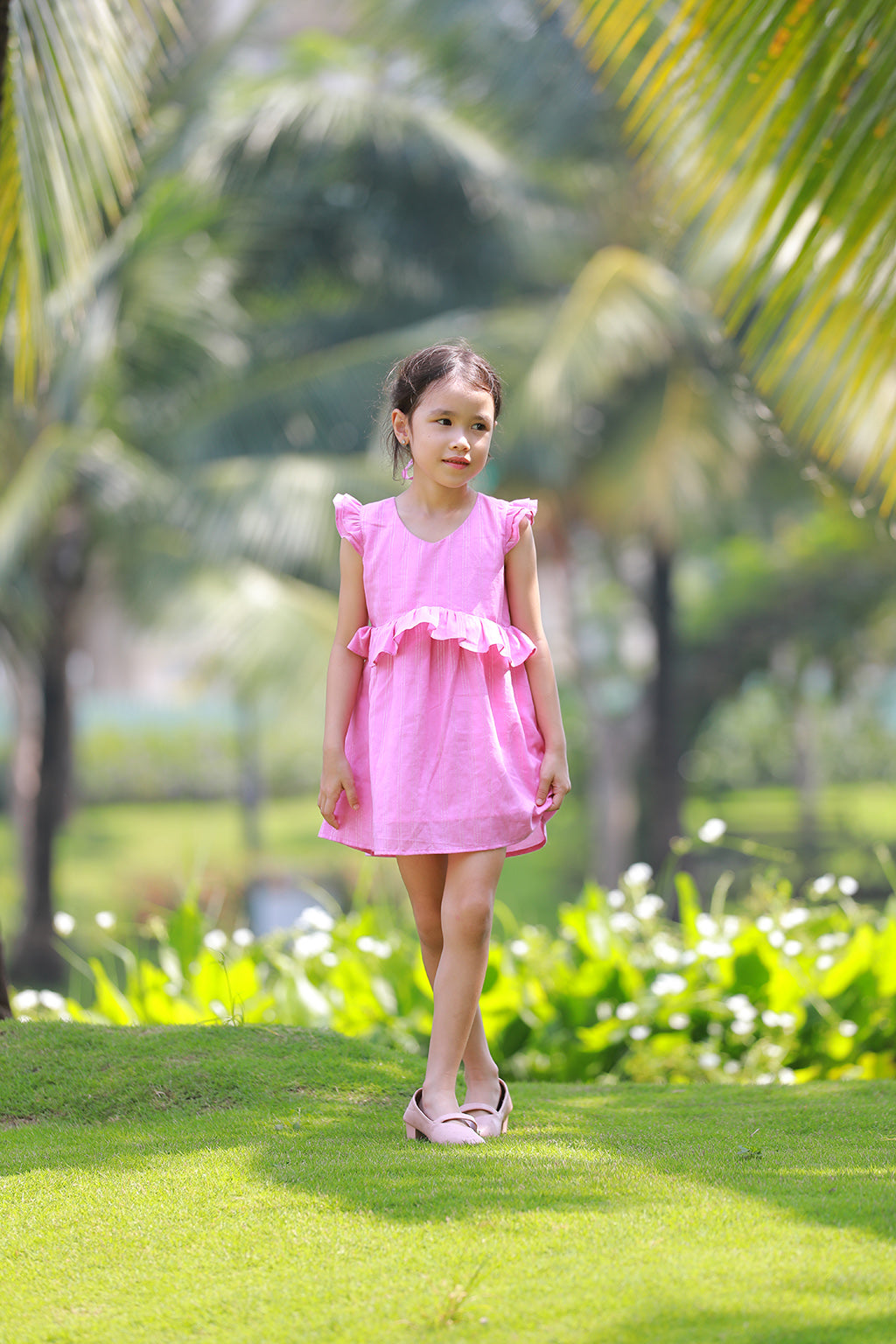 Kids Flutter Sleeves Dress