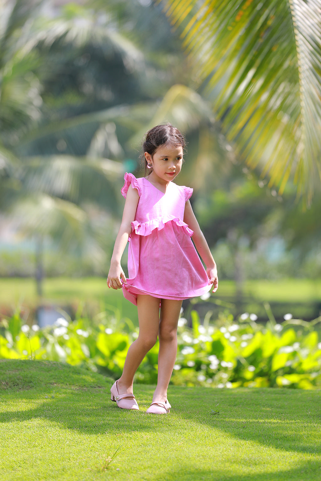 Kids Flutter Sleeves Dress