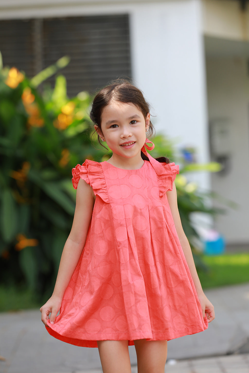 Kids Flutter Sleeves Dress