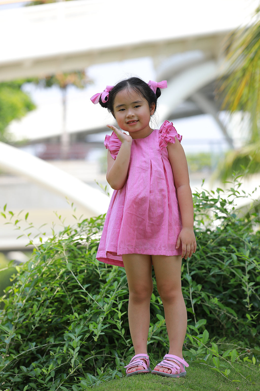 Kids Flutter Sleeves Dress