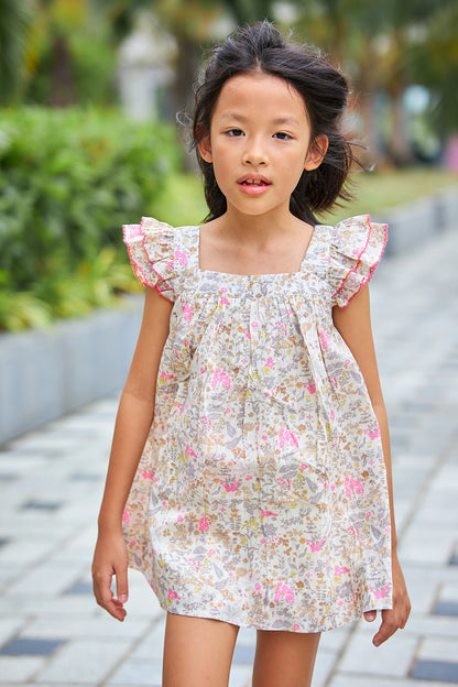 Kids Babydoll Flutter Sleeve Dress