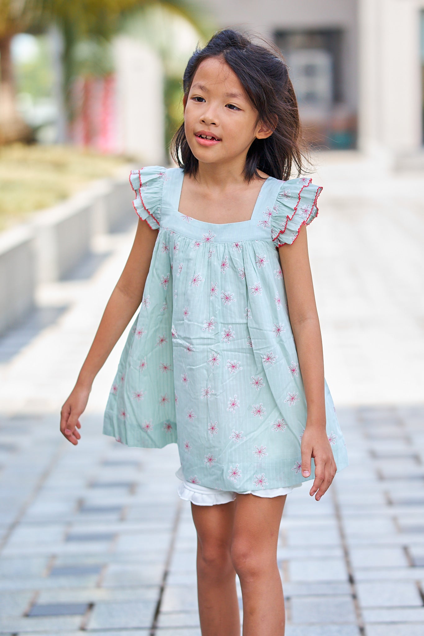 Kids Babydoll Flutter Sleeve Dress