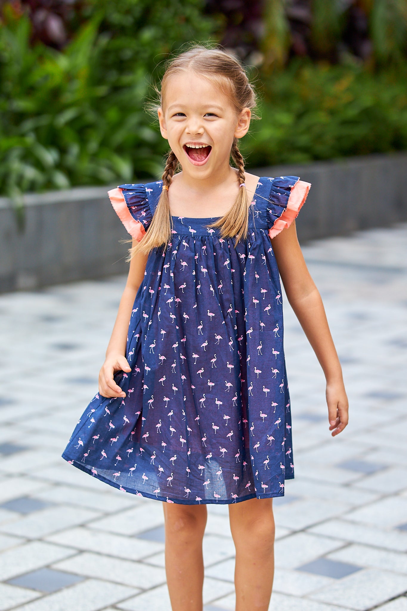 Kids Babydoll Flutter Sleeve Dress