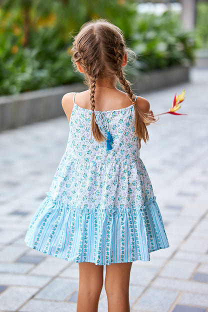 Kids Apron String Bow Dress