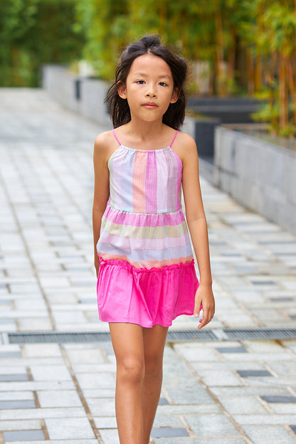 Kids Apron String Bow Dress