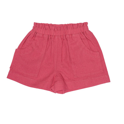 Kids Khaki Pull on Front Pocket Shorts