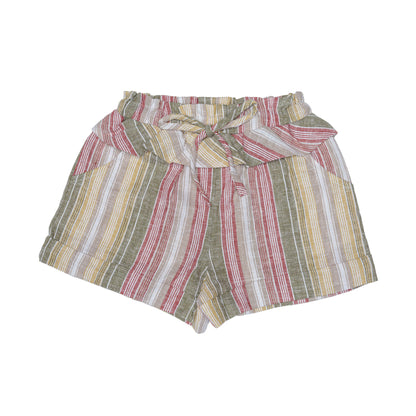 Kids Linen Ruffle & String Bow Shorts