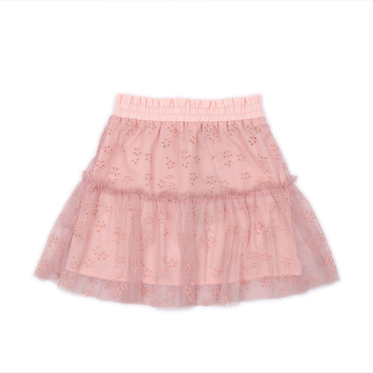 Kids Mesh Tiered Skirt