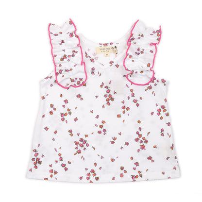 Kids Ruffle Shoulder Top