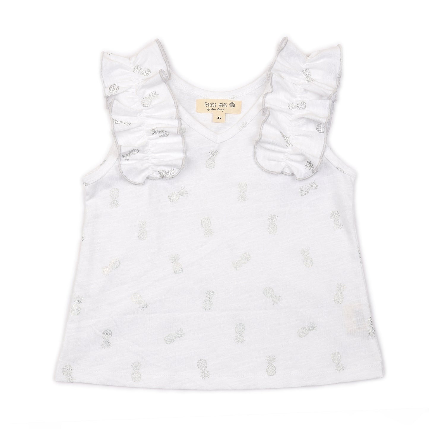 Kids Ruffle Shoulder Top