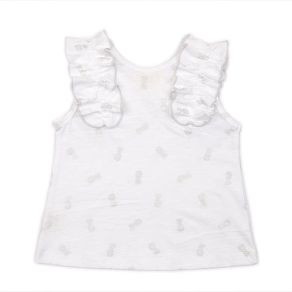 Kids Ruffle Shoulder Top