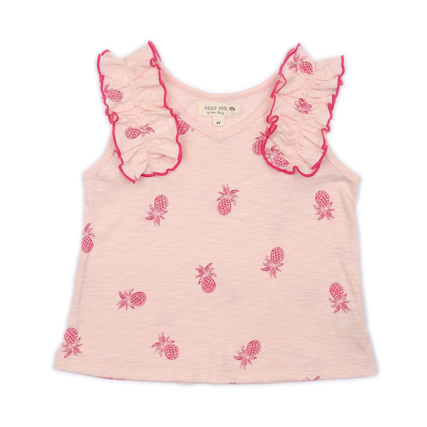 Kids Ruffle Shoulder Top