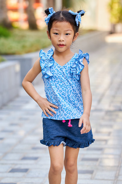 Kids Ruffle Shoulder Top