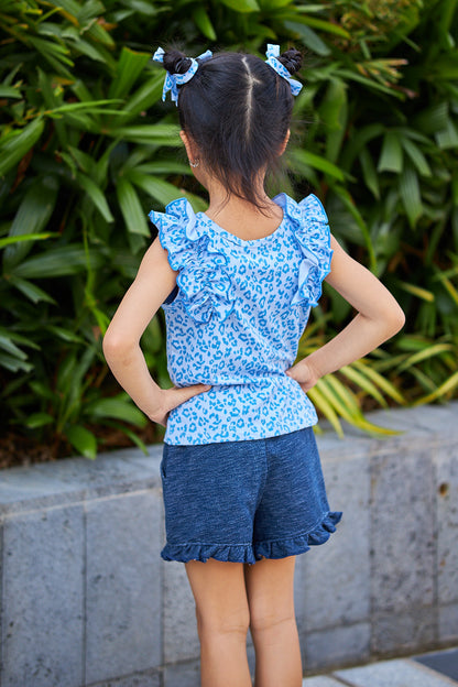 Kids Ruffle Shoulder Top