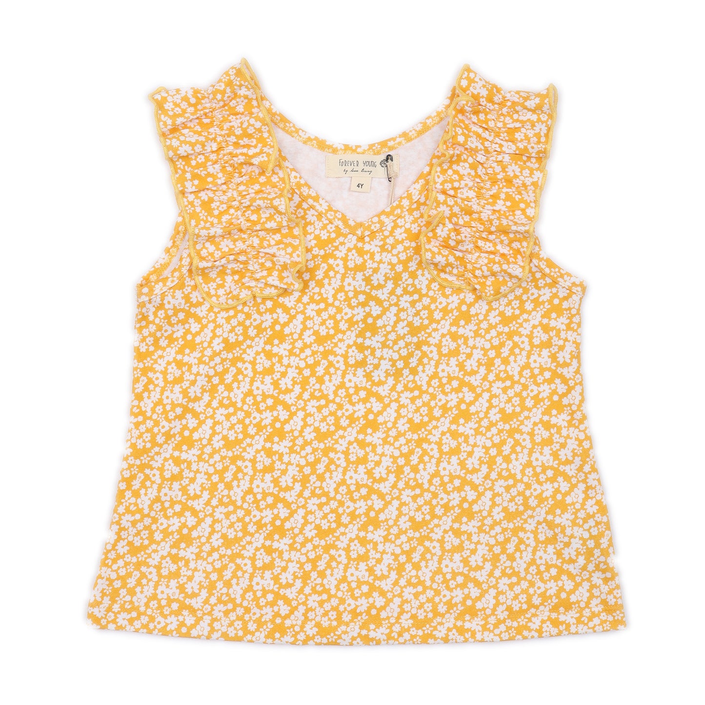 Kids Ruffle Shoulder Top