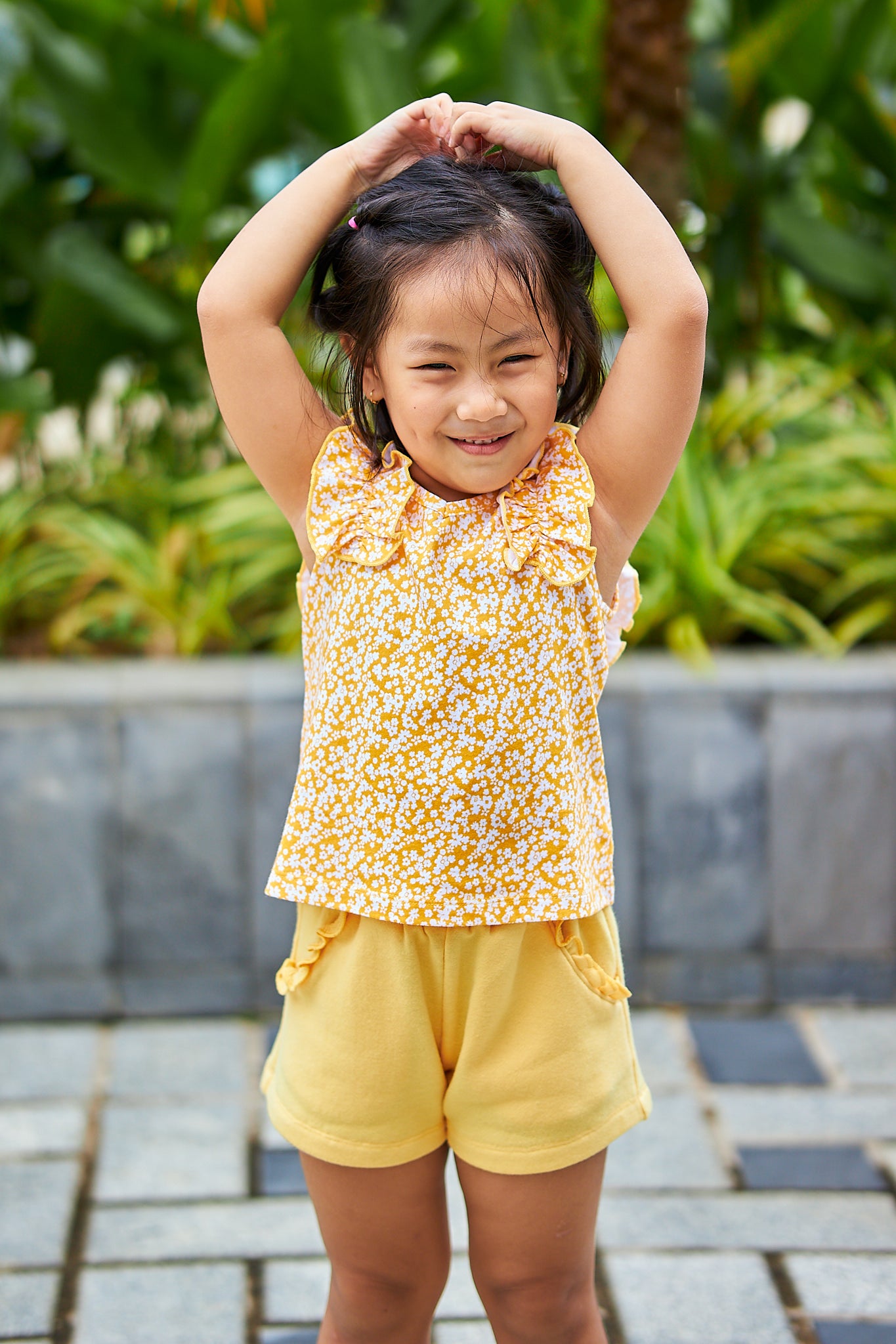 Kids Ruffle Shoulder Top