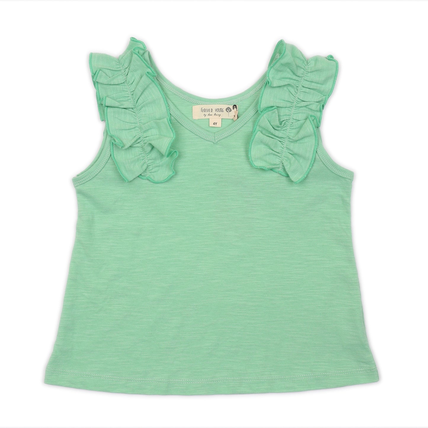 Kids Ruffle Shoulder Top