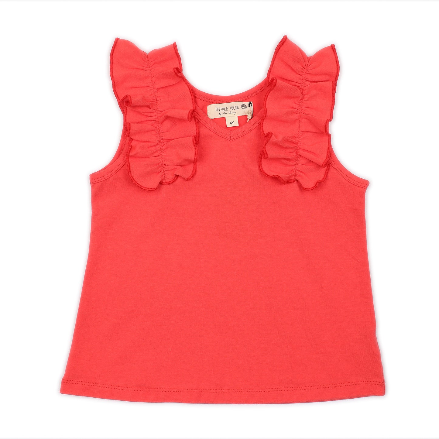 Kids Ruffle Shoulder Top