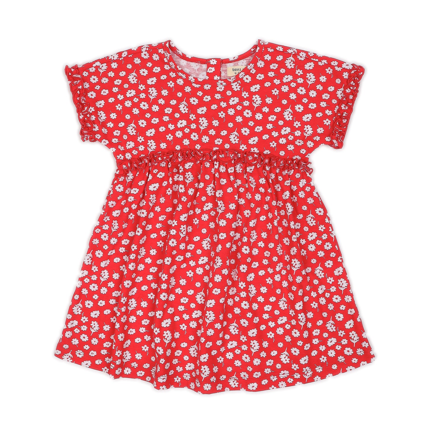 Kids Floral Empired Waist Dress