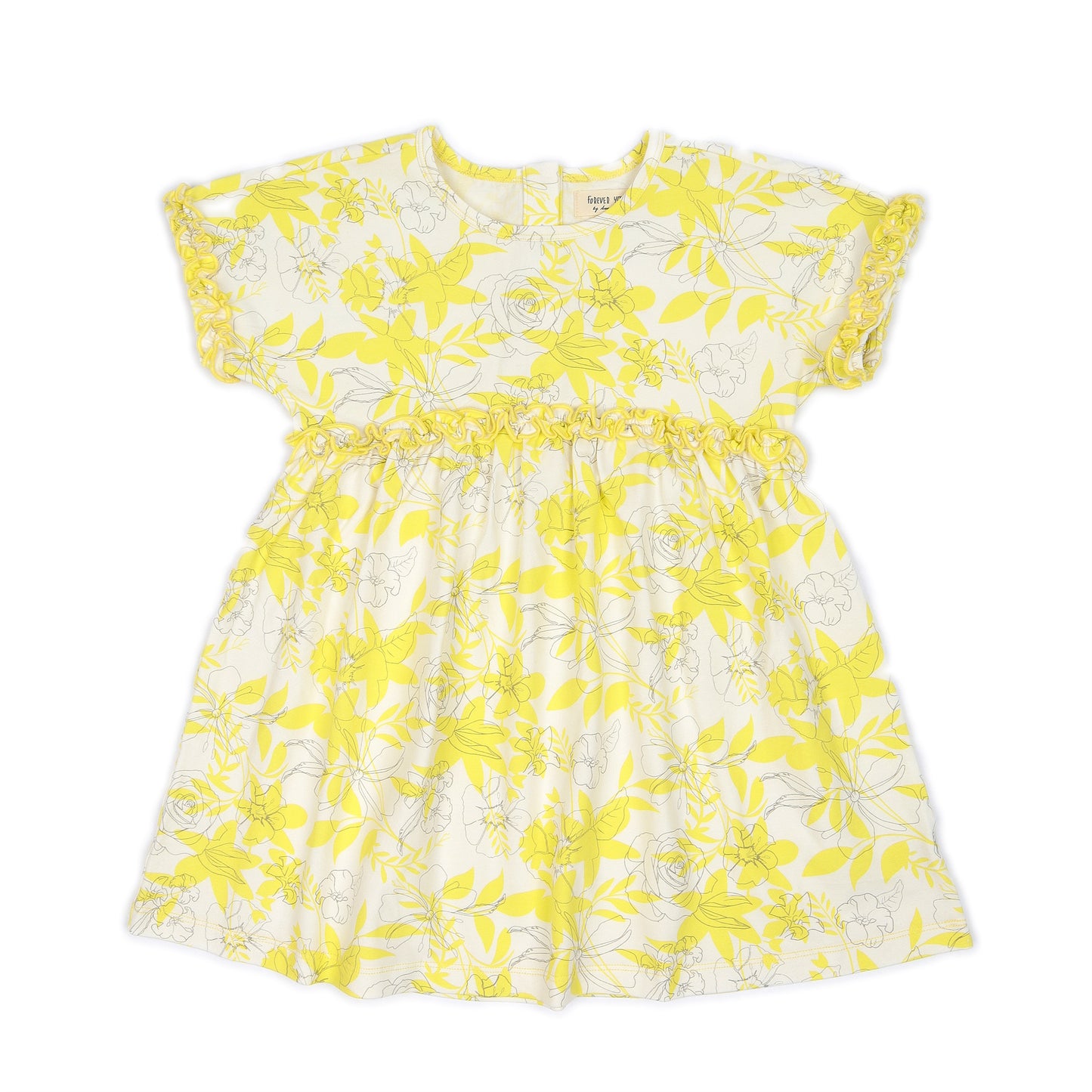 Kids Floral Empired Waist Dress