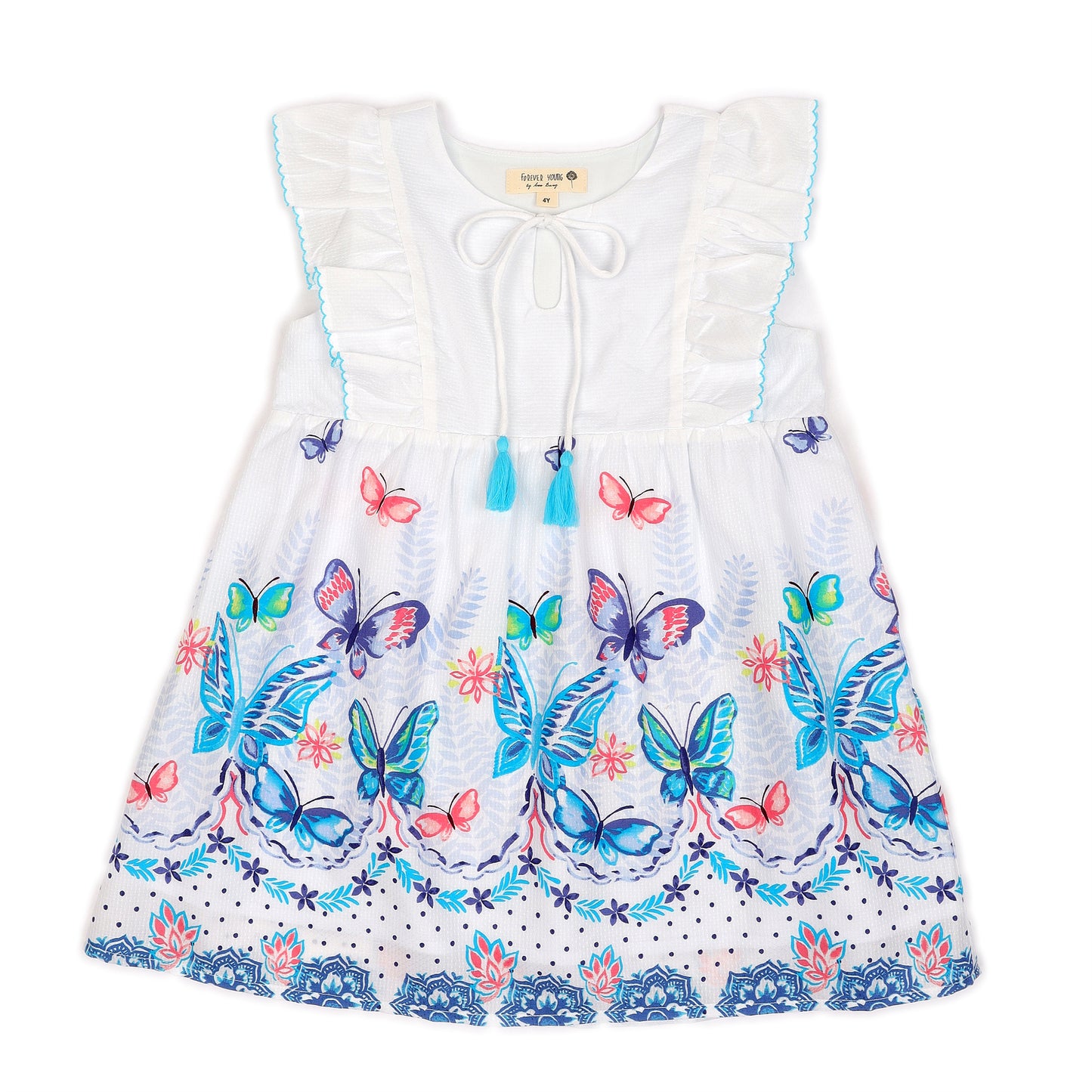 Kids Flutter Steeve with tassle  Dress