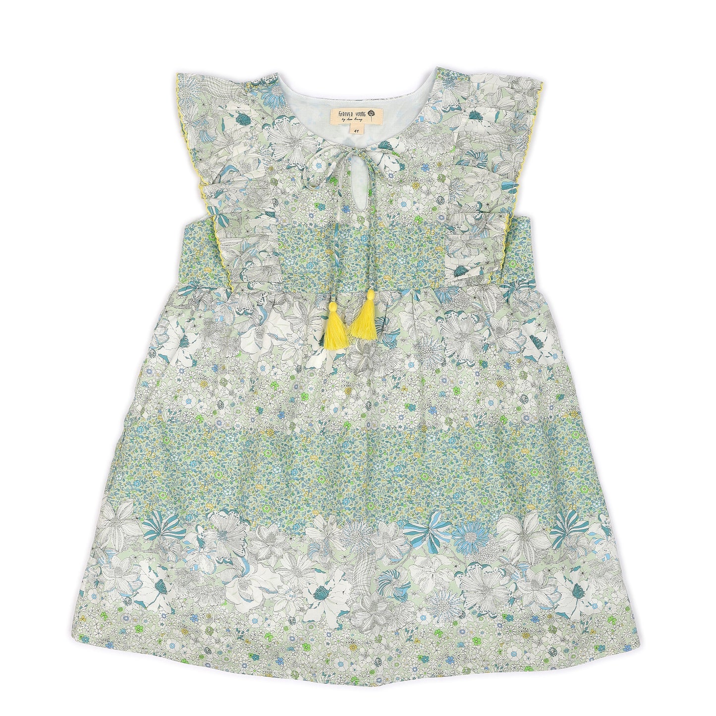 Kids Flutter Steeve with tassle  Dress