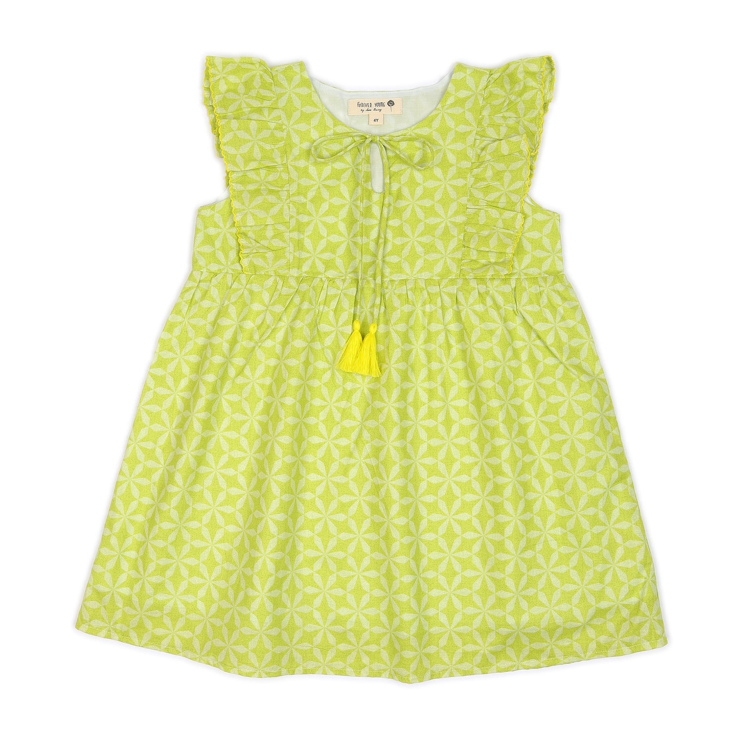 Kids Flutter Steeve with tassle  Dress