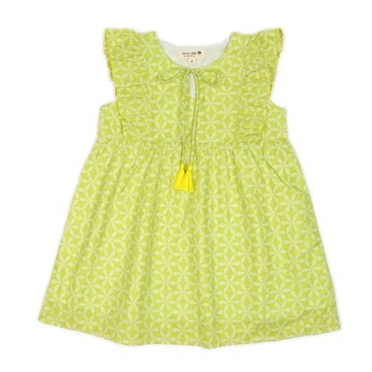 Kids Flutter Steeve with tassle  Dress