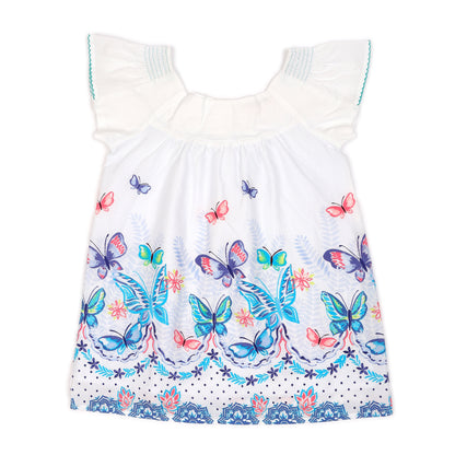 Kids Flutter Steeve Smocking  Dress