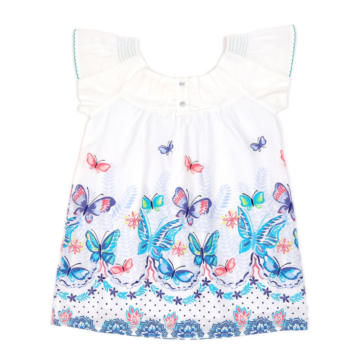 Kids Flutter Steeve Smocking  Dress