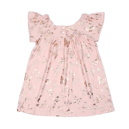 Kids Flutter Steeve Smocking  Dress