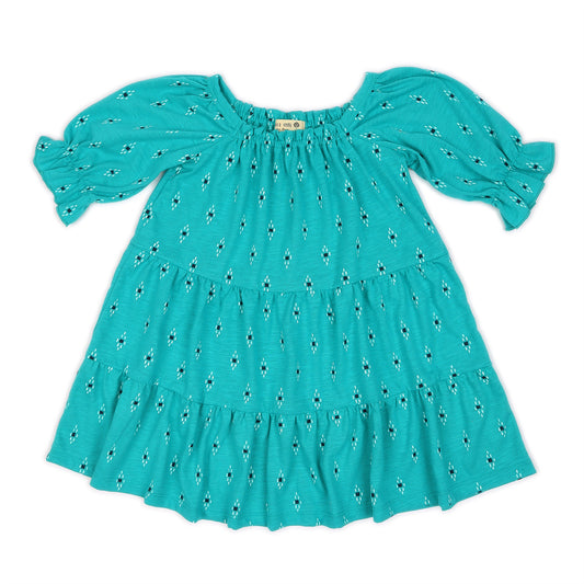 Kids Shirring Collar Dress