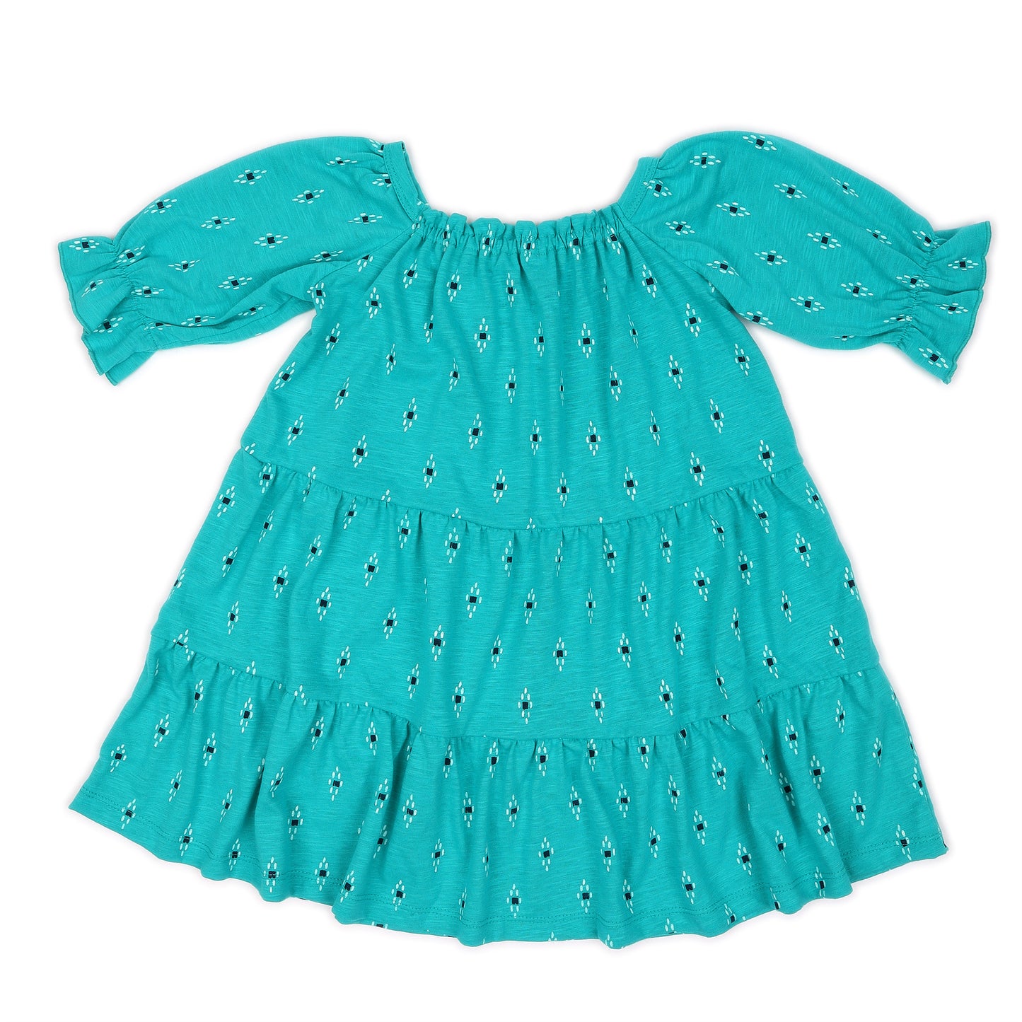 Kids Shirring Collar Dress